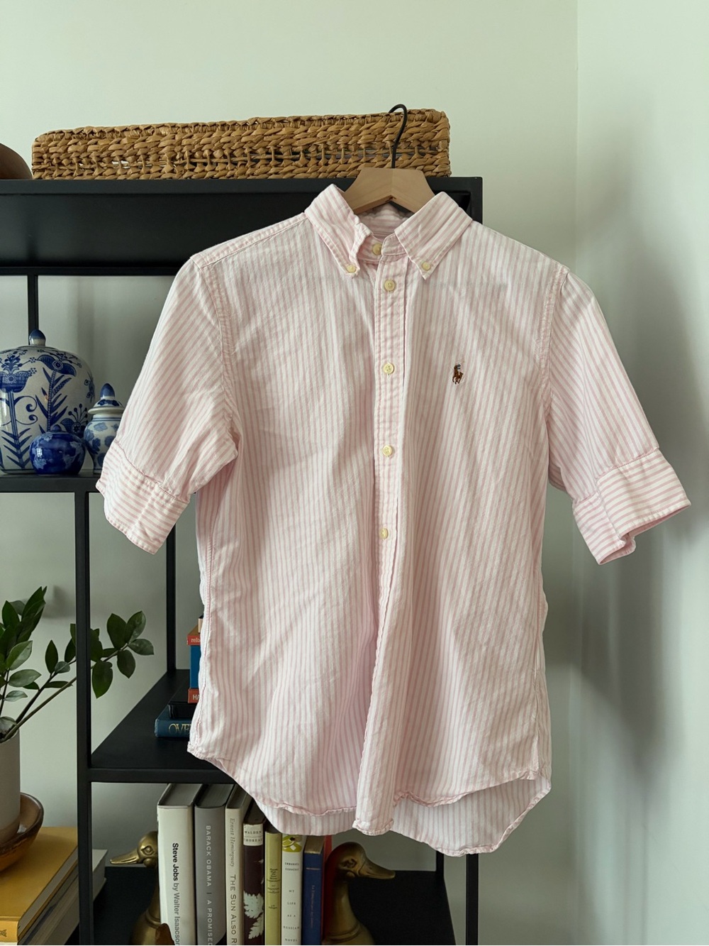 Ralph Lauren Pale Pink Striped Button-Down Shirt